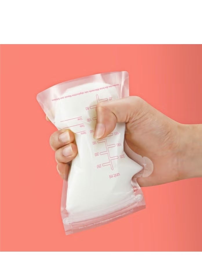 ColaBear Pack of 120Pcs 250ML Breastmilk Storage Bags Pre-Sterilized, Easy Pour Spout, BPA Free Self Standing Breastmilk Bags, Doubled Sealed Breast Milk Storing Bags - Image 4